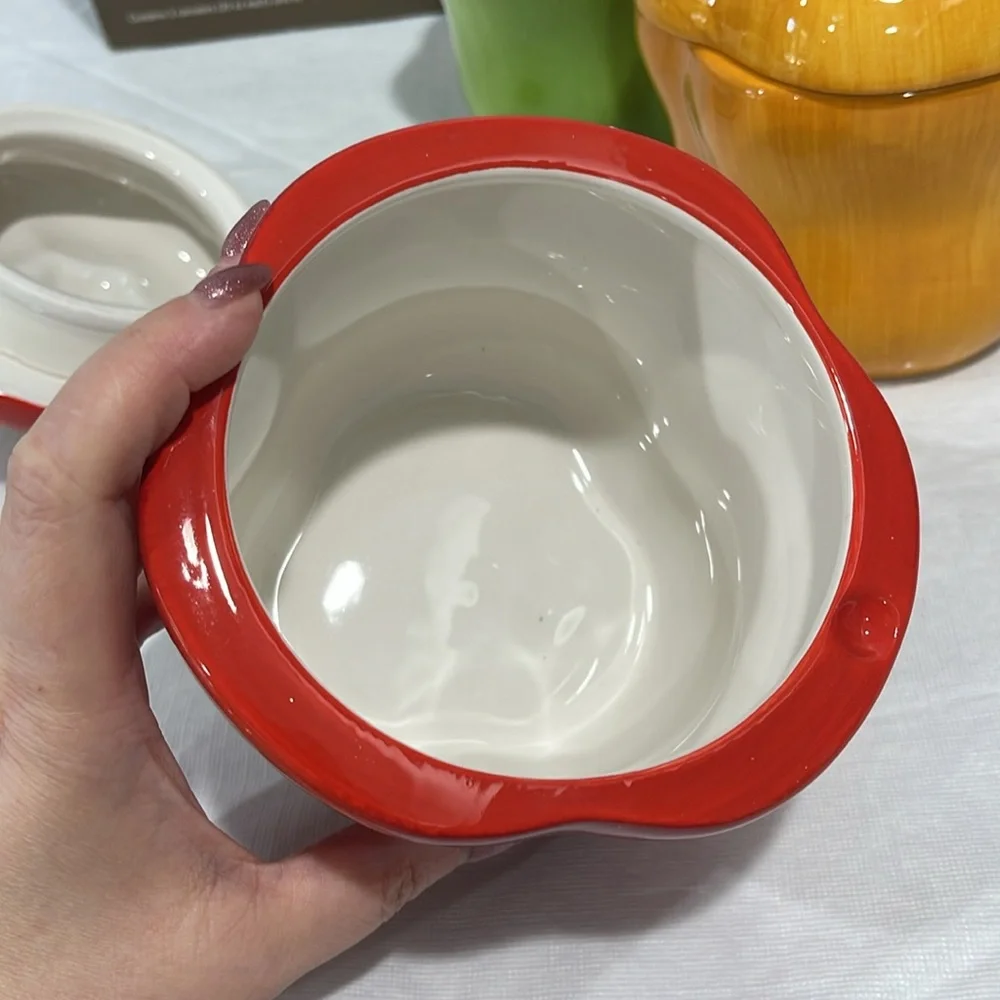 Pier 1 Imports peppers 20 oz canister set kitchen decor storage glazed